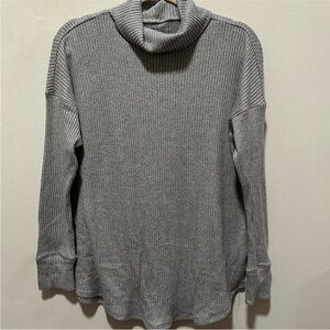 American Eagle, COZY SOFT! Cowl neck, grey, long sleeve sweater, MEDIUM